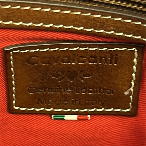 Lux Cavalcanti Genuine Brown Leather Crossbody Purse with Tassels Made in Italy - Picture 4 of 13